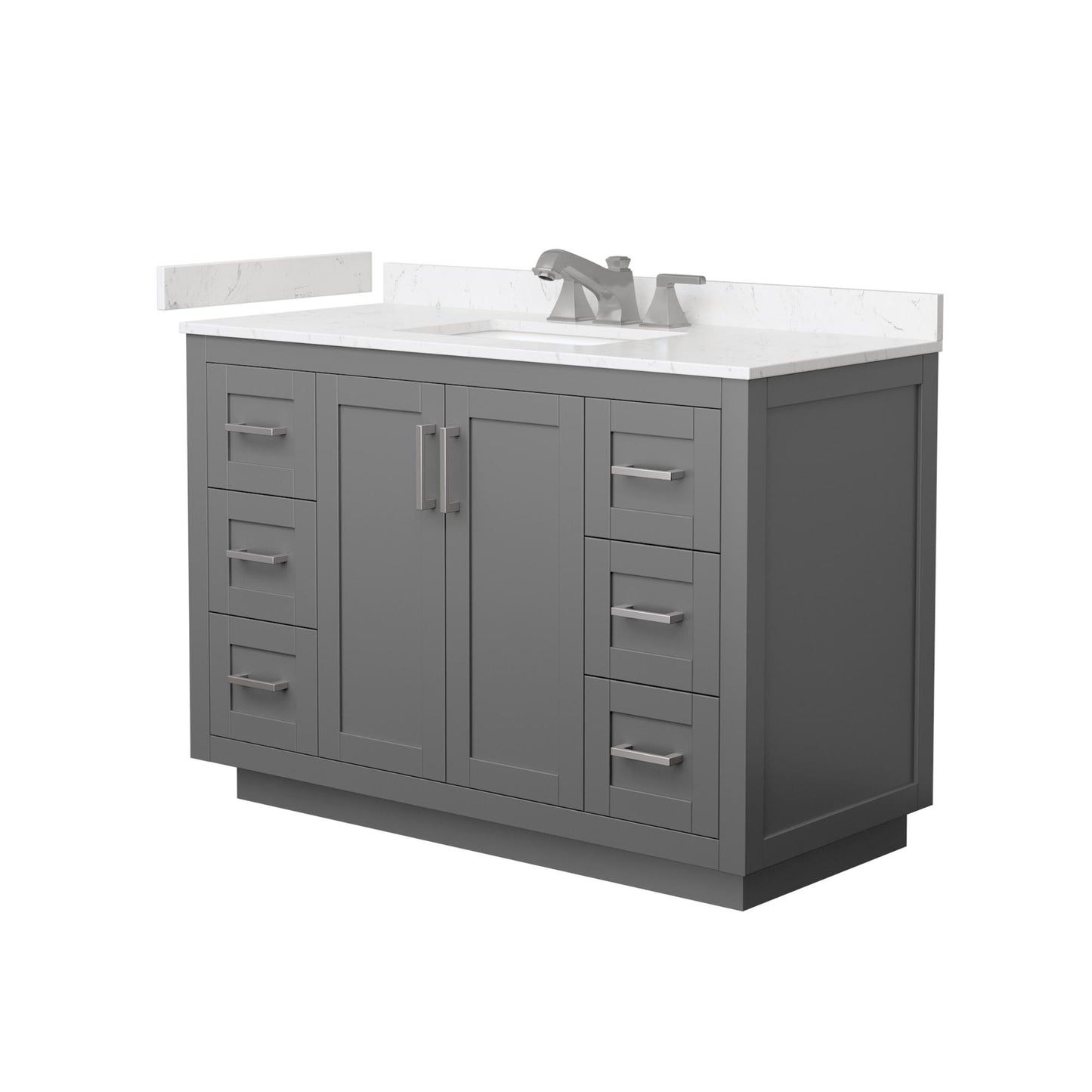 Miranda Bathroom Vanity with Countertop 48 inch Single Sink 3-hole Faucet Setup
