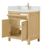 Custom image for Scandinavian Oak with Satin Bronze Trim / Giotto Quartz / No Mirror