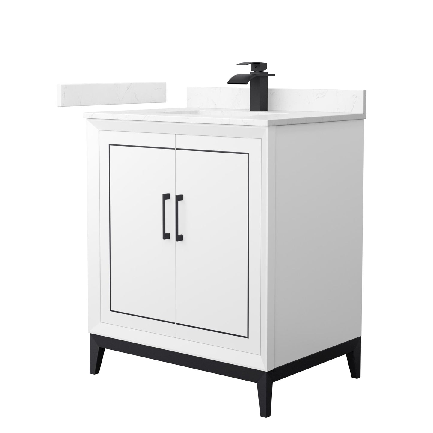 Marlena Bathroom Vanity with Countertop 30 inch Single Sink Single hole Faucet Setup