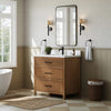 Custom image for Toasted Walnut with Matte Black Trim / White Quartz / No Mirror