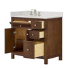 Custom image for Dark Walnut with Brushed Nickel Trim / Carrara Cultured Marble / No Mirror