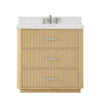 Custom image for Scandinavian Oak with Brushed Nickel Trim / Giotto Quartz / No Mirror