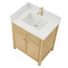 Custom image for Scandinavian Oak with Satin Bronze Trim / White Quartz / No Mirror