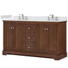 Custom image for Dark Walnut with Polished Chrome Trim / White Cultured Marble / No Mirror
