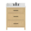 Custom image for Scandinavian Oak with Matte Black Trim / Giotto Quartz / No Mirror