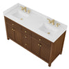 Custom image for Dark Walnut with Brushed Gold Trim / Giotto Quartz / No Mirror