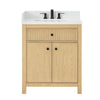Custom image for Scandinavian Oak with Matte Black Trim / White Quartz / No Mirror