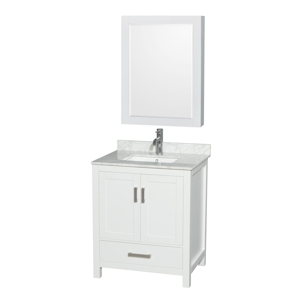 Sheffield Bathroom Vanity with Countertop 30 inch Single Sink Single hole Faucet Setup