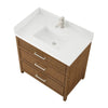 Custom image for Toasted Walnut with Brushed Nickel Trim / Giotto Quartz / No Mirror