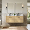 Custom image for Scandinavian Oak with Matte Black Trim / White Quartz / No Mirror