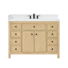 Custom image for Scandinavian Oak with Matte Black Trim / White Quartz / No Mirror