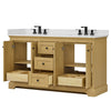 Custom image for Honey Oak with Matte Black Trim / White Quartz / No Mirror