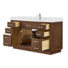 Custom image for Dark Oak with Brushed Nickel Trim / Giotto Quartz / No Mirror