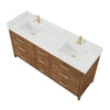 Custom image for Toasted Walnut with Satin Bronze Trim / White Quartz / No Mirror