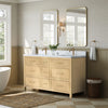 Custom image for Scandinavian Oak with Satin Bronze Trim / Giotto Quartz / No Mirror