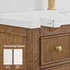 Custom image for Toasted Walnut with Brushed Nickel Trim / No Mirror