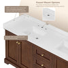 Custom image for Dark Walnut with Brushed Gold Trim / No Mirror