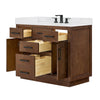 Custom image for Dark Oak with Matte Black Trim / Giotto Quartz / No Mirror