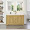 Custom image for Honey Oak with Matte Black Trim / White Quartz / No Mirror
