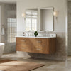 Custom image for Toasted Walnut with Brushed Nickel Trim / White Quartz / No Mirror