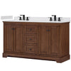 Custom image for Dark Walnut with Matte Black Trim / White Cultured Marble / No Mirror