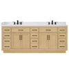 Custom image for Rift Oak with Matte Black Trim / White Quartz / No Mirror