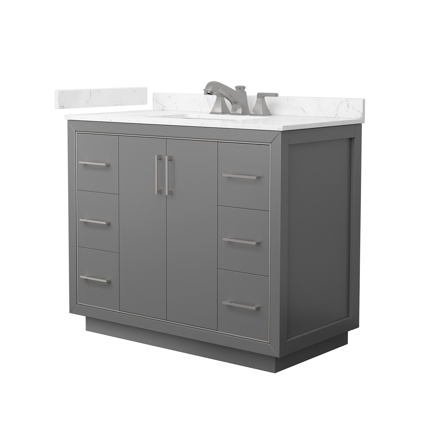 Icon Bathroom Vanity with Countertop 42 inch Single Sink 3-hole Faucet Setup