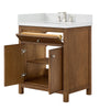 Custom image for Toasted Walnut with Brushed Nickel Trim / Giotto Quartz / No Mirror