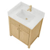 Custom image for Scandinavian Oak with Satin Bronze Trim / Giotto Quartz / No Mirror