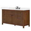 Custom image for Dark Walnut with Matte Black Trim / White Cultured Marble / No Mirror