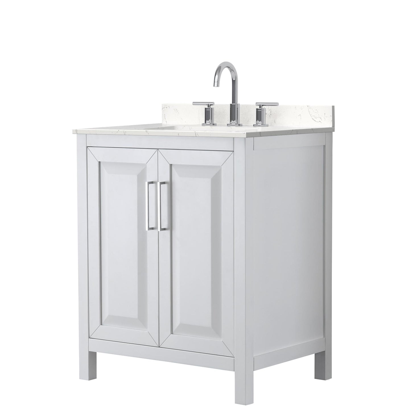 Daria Bathroom Vanity with Countertop 30 inch Single Sink 3-hole Faucet Setup