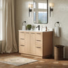 Custom image for Light Straw with Matte Black Trim / Carrara Cultured Marble / No Mirror