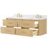 Custom image for Scandinavian Oak with Satin Bronze Trim / Giotto Quartz / No Mirror