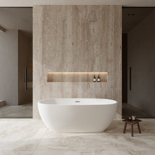 Juno Freestanding Acrylic Bathtub No Faucet 67 inch