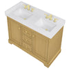 Custom image for Honey Oak with Brushed Gold Trim / White Cultured Marble / No Mirror