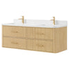 Custom image for Scandinavian Oak with Satin Bronze Trim / Giotto Quartz / No Mirror
