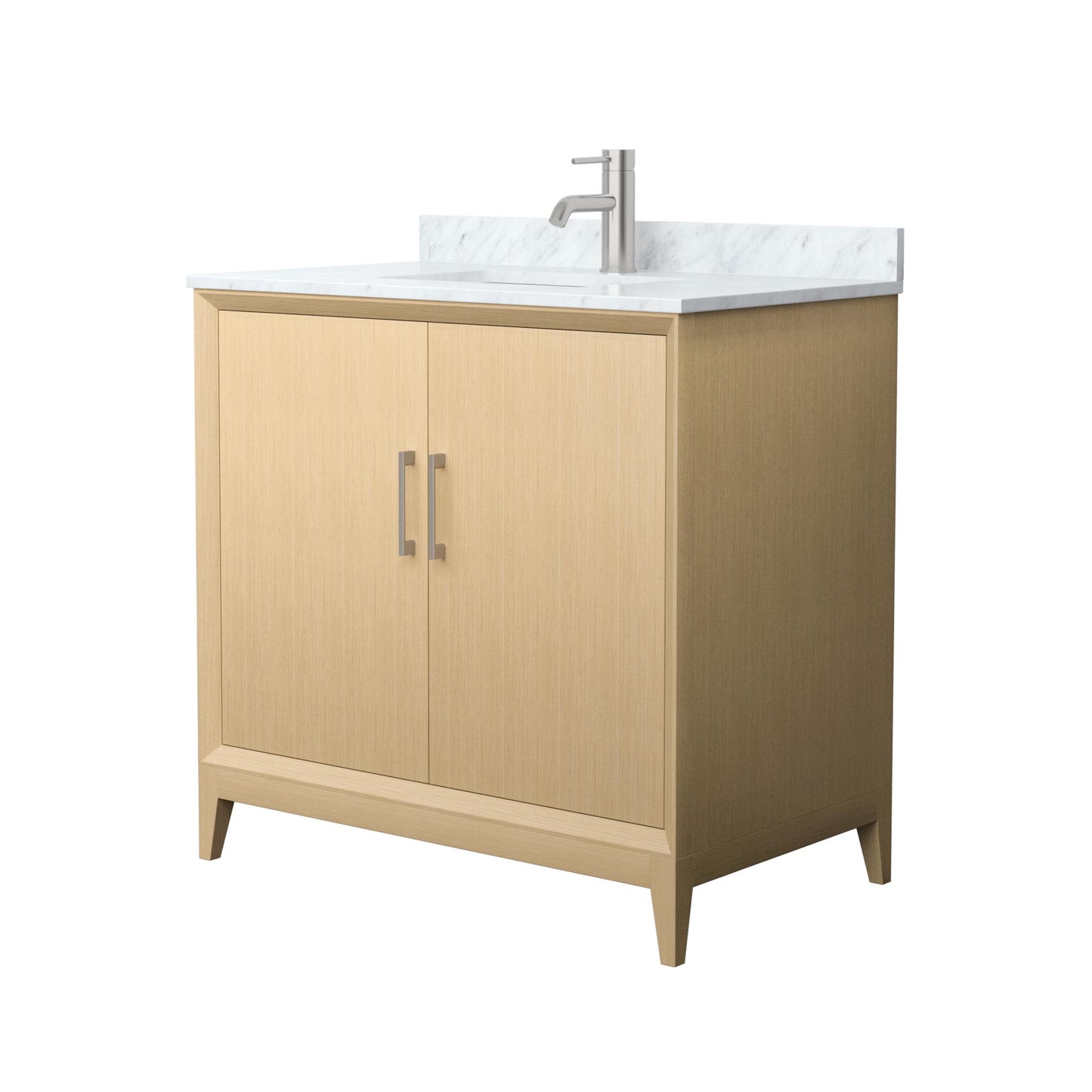Janna Bathroom Vanity with Countertop 36 inch Single Sink Single hole Faucet Setup