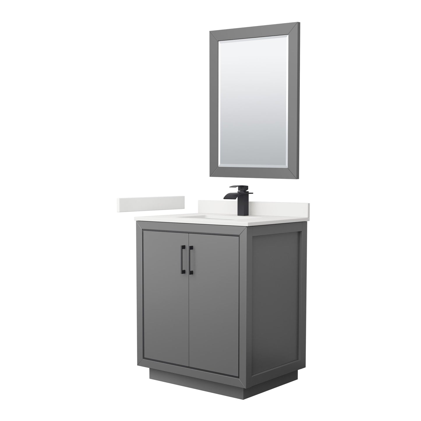 Icon Bathroom Vanity with Countertop 30 inch Single Sink Single hole Faucet Setup