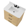 Custom image for Scandinavian Oak with Matte Black Trim / White Quartz / No Mirror