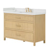 Custom image for Scandinavian Oak with Satin Bronze Trim / White Quartz / No Mirror