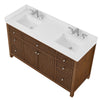 Custom image for Dark Walnut with Brushed Nickel Trim / White Cultured Marble / No Mirror