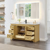 Custom image for Honey Oak with Matte Black Trim / Carrara Cultured Marble / No Mirror