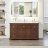 Custom image for Dark Walnut with Polished Chrome Trim / Giotto Quartz / No Mirror