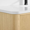 Custom image for Scandinavian Oak with Matte Black Trim / White Quartz / No Mirror