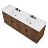 Custom image for Dark Oak with Matte Black Trim / White Cultured Marble / No Mirror