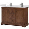 Custom image for Dark Walnut with Matte Black Trim / White Cultured Marble / No Mirror