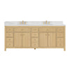Custom image for Scandinavian Oak with Satin Bronze Trim / Giotto Quartz / No Mirror