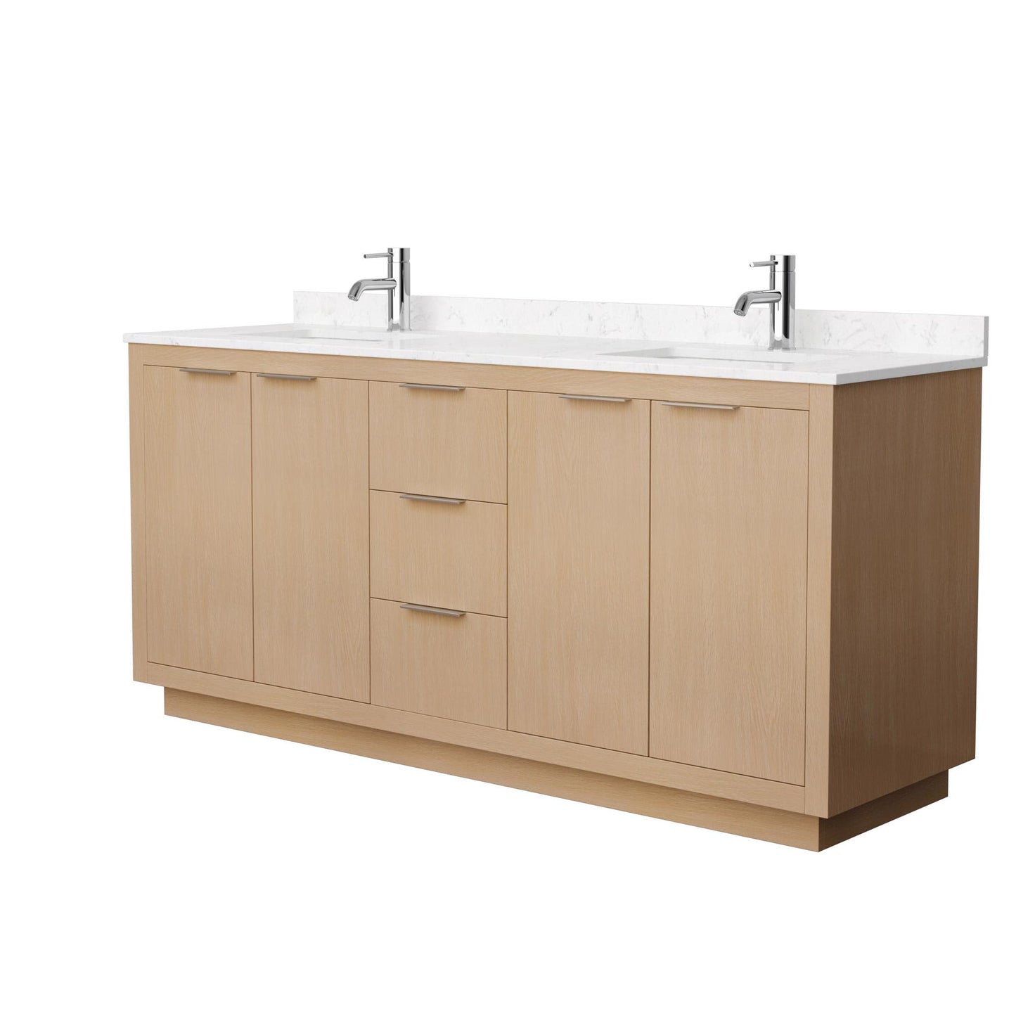 Maroni Bathroom Vanity with Countertop 72 inch Double Sink Single hole Faucet Setup
