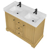 Custom image for Honey Oak with Matte Black Trim / Carrara Cultured Marble / No Mirror