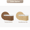 Custom image for Toasted Walnut with Brushed Nickel Trim / Giotto Quartz / No Mirror
